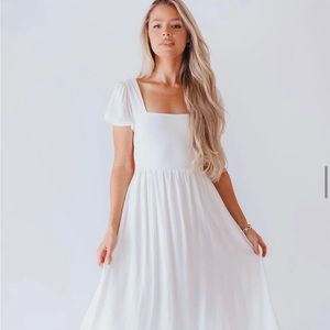 White Backless Maxi Dress